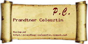 Prandtner Celesztin névjegykártya